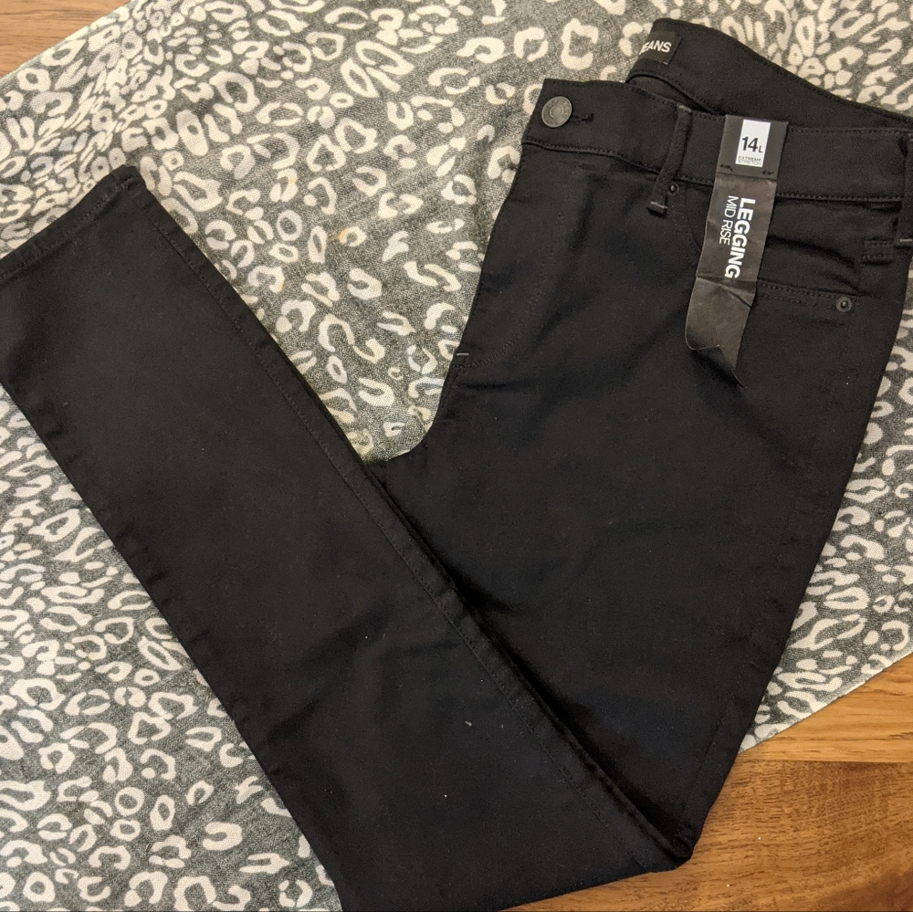 Size 14 Long, Express mid-rise jeggings/ leggings